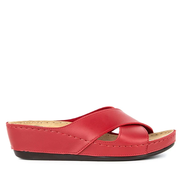 Muya Byblos 32256 Anatomik Topuk Dik. Kadın Terlik Bordo - Resim 2