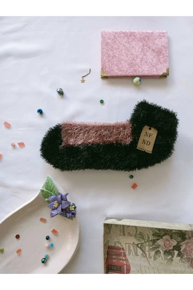 2 ÇİFT TÜYLÜ KIŞLIK TERMAL PATİK DİKİŞSİZ ÇORAP GÜLKURUSU LACİVERT ERKEK KADIN EV-PARTİ ÇORABI 36-41 - Resim 4