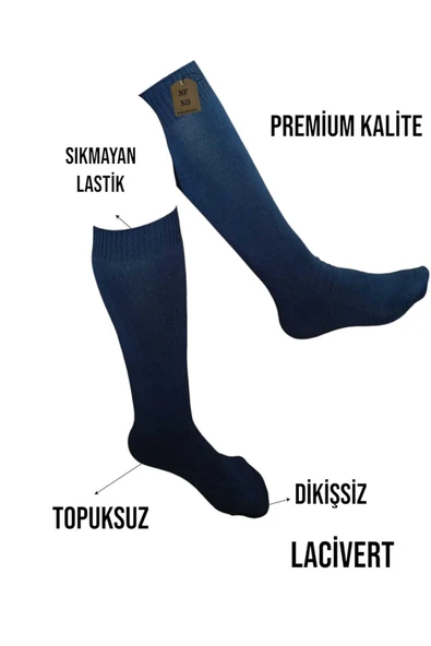 ANNE ÇORABI DİZALTI 240 DEN PAMUKLU DİKİŞSİZ SIKMAYAN LASTİK TOPUKSUZ PANTOLON ÇORAP SATEN DOKU LACİ ürün görseli 1