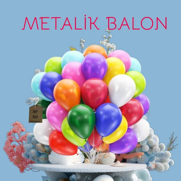30 ADET BALON DOĞUM GÜNÜ PARTİ SÜS EĞLENCE 11 inç 28 cm METALİK KARIŞIK RENK HEDİYE - Resim 2