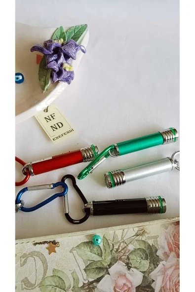 LAZER FENER 3in1 KIRMIZI BEYAZ VE YANIP SÖNEN IŞIK, FENER 3 FONKSİYONLU MOR RENKLİ - Resim 3