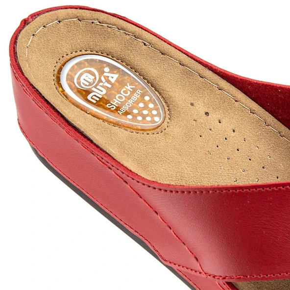 Muya Byblos 32256 Anatomik Topuk Dik. Kadın Terlik Bordo - Resim 3