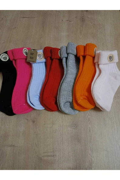 Yünlü Çorap Soket Fitilli Kadın Bot Çorabı, Kalın Kışlık Kokulu Uçukpembe Yılbaşı Çorabı - Resim 5