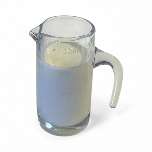 Ölçekli cam mini süt sosluk sürahisi 100 ml. 2 li - Resim 2