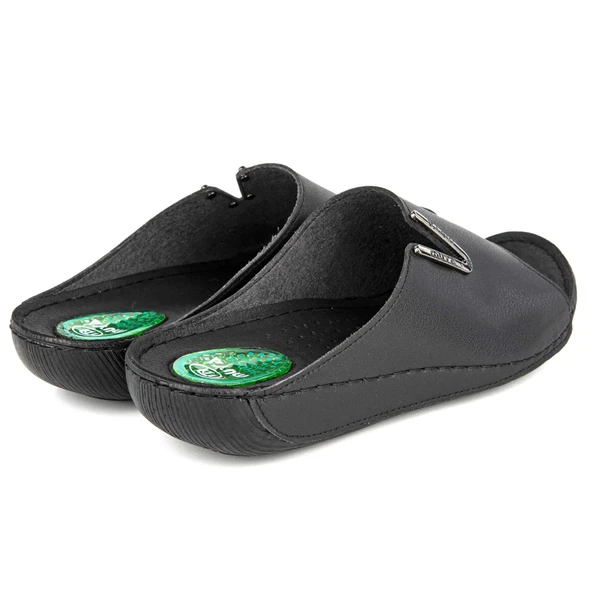 Muya Mena Anatomik Topuk Dikeni Kadın Terlik Siyah - Resim 4