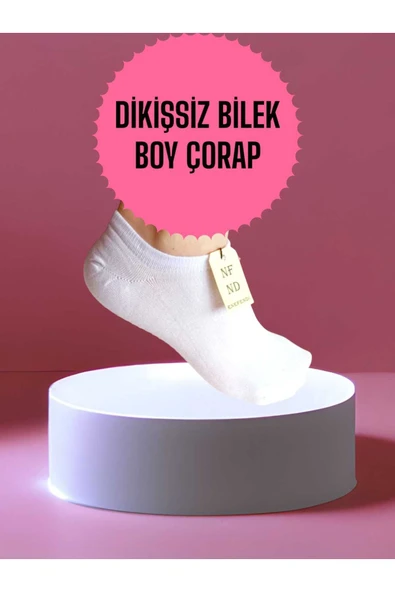 BABET ÇORAP GÖRÜNMEZ ÇORAP SPOR YOGA PİLATES SNEAKERS KAYMAZ SİLİKON TABAN 36-40 BEYAZ - Resim 2