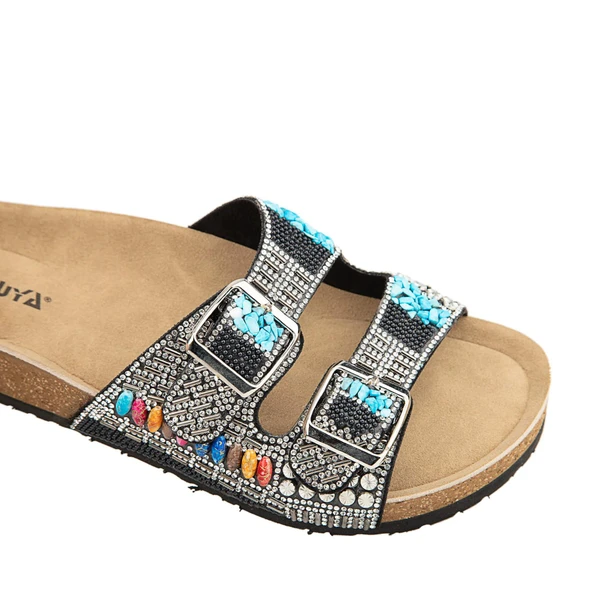 Muya Paa Anatomik Taban Kadın Terlik Siyah - Resim 3