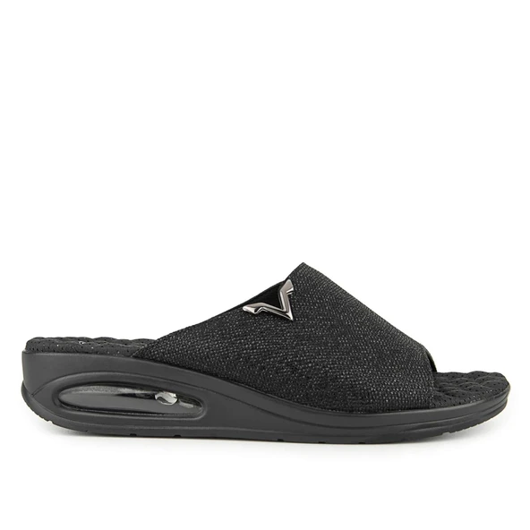 Muya Purist 33236 Airmax Memory Foam Kadın Terlik Desenli Siyah - Resim 3