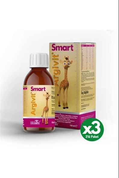 Argivit Smart Şurup 150ml 3 Adet - Resim 3