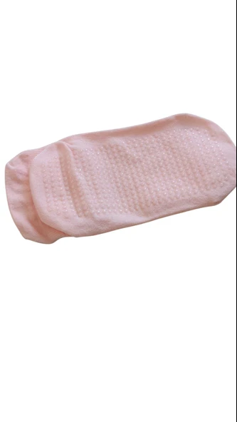 Kaydırmaz Tabanlı Unisex Pembe Yoga, Pilates Ve Tavaf Çorabı | Konforlu Spor Patik Çorap 36-40 - Resim 3