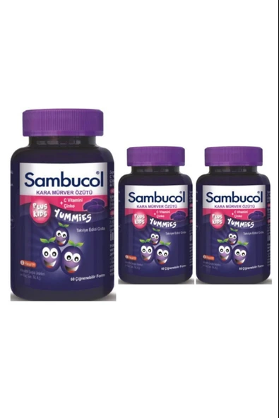 Sambucol Plus Kids Yummies 60 Adet 3 Adet ürün görseli