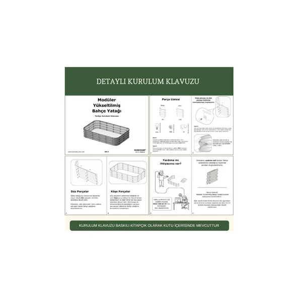 Modüler Yükseltilmiş Bahçe Yatağı Yükseltilmiş Sebze Yatağı No:10 (165X110) Bej - Resim 5