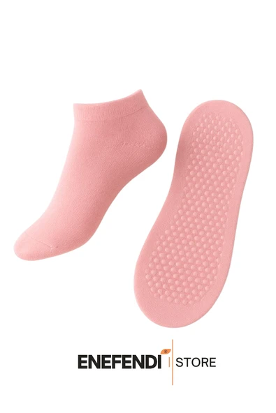 Kaydırmaz Tabanlı Unisex Pembe Yoga, Pilates Ve Tavaf Çorabı | Konforlu Spor Patik Çorap 36-40 - Resim 2
