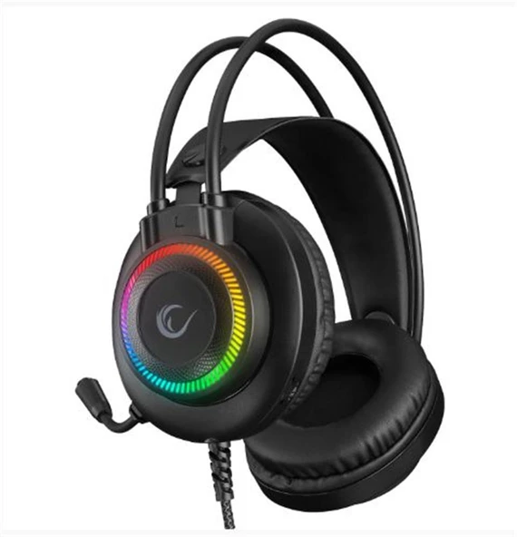 Rampage RM-K27 X-JAMMER Rainbow Ledli PC USB 3.5M PS4-XBOX-Mobile Gaming Oyuncu Mikrofonlu Kulaklık ürün görseli 1