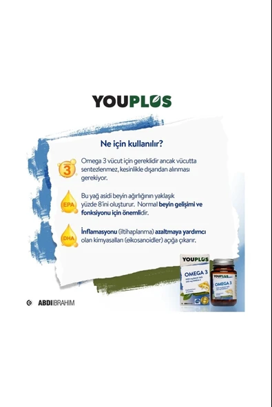 Youplus Omega 3 1000 Mg 30 Kapsül 6 Adet - Resim 3