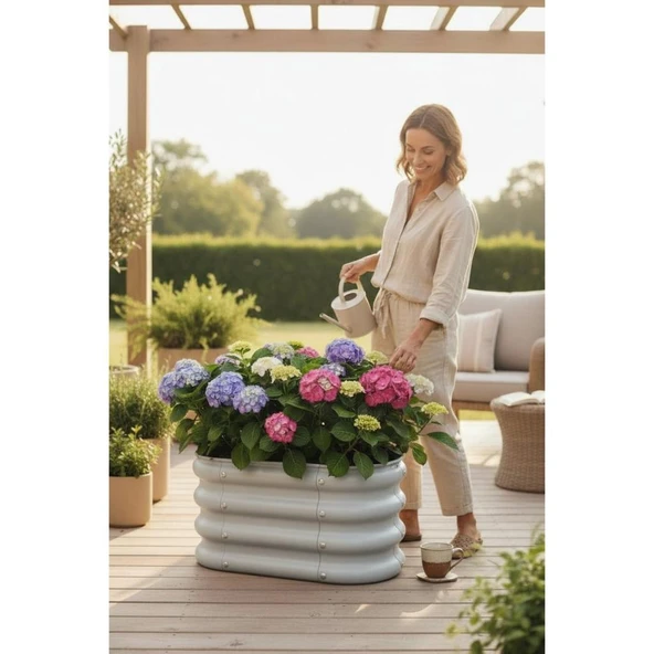 Modüler Yükseltilmiş Bahçe Yatağı Yükseltilmiş Sebze Yatağı Çiçeklik No:0 (60X34) Gri ürün görseli