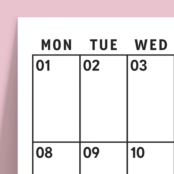 2026 Aylık Planlayıcı Duvar Takvimi, Minimal ve İşlevsel Tasarım, 33 x 48 cm, A4 - Resim 4