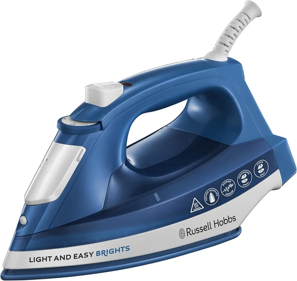 Russell Hobbs Light & Easy buharlı ütü, seramik-Buegelsohle, ekstra-şok buhar çıkışı:, 2400 W Mavi 24830-56 ürün görseli