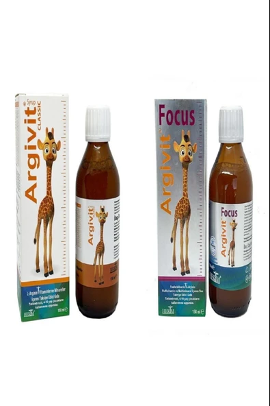 Argivit Focus 150 ml Argivit Classic 150 ml Şurup - Ikili Set Kofre Paket ürün görseli