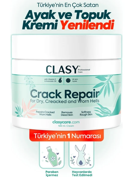 Clasy Care, Topuk Çatlak ve Ayak Bakım Kremi - 100 ml x 2 Adet - Resim 3