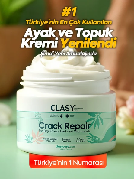 Clasy Care, Topuk Çatlak ve Ayak Bakım Kremi - 100 ml x 2 Adet - Resim 2