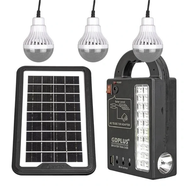Powermaster GD-999 Lamba + Powerbank + Işıldak Solar Aydınlatma Seti ürün görseli