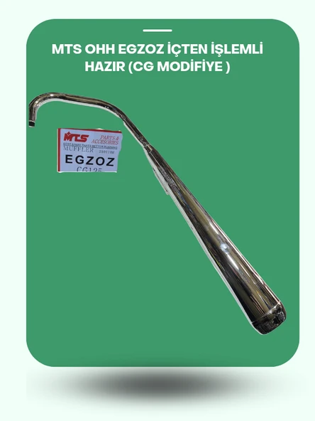 OHH İçten İşlemli Hazır CG Modifiye Krom Egzoz CG125 Uyumlu Güçlü Ses Performansı ve Tasarım ürün görseli 1