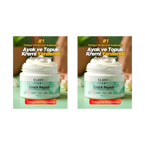 Clasy Care, Topuk Çatlak ve Ayak Bakım Kremi - 100 ml x 2 Adet ürün görseli
