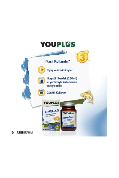 Youplus Omega 3 1000 Mg 30 Kapsül 6 Adet - Resim 2