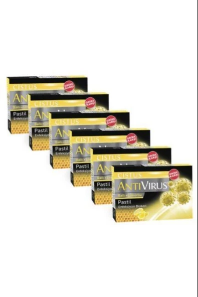 Cistus Antivirüs Ballı Limonlu Pastil 10'lu 6 Adet ürün görseli
