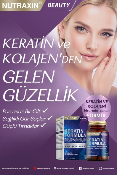 Nutraxin Keratin Formula 60 Tablet 3 Adet - Resim 2
