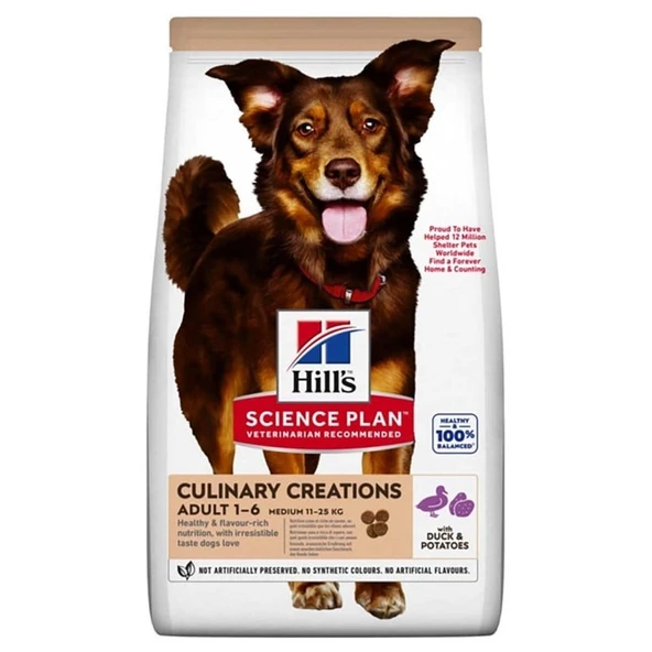 Hills culinary creations adult 14kg ördekli ve patatesli yetişkin köpek maması ürün görseli 1