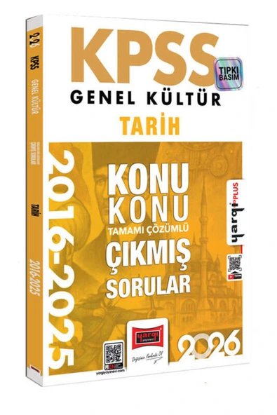 Yargı 2026 Kpss Gk Tarih 2016-2025 Çıkmış Çözümlü Sorular ürün görseli 1