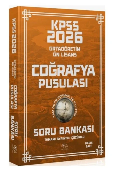 Cba Kpss 2026 Ortaöğretim Önlisans Coğrafya Pusulası Çözümlü Soru Bankası ürün görseli 1