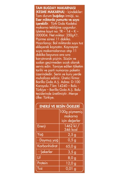 Filiz Tam Buğday Kalem 350 gr X 3 Adet - Resim 3