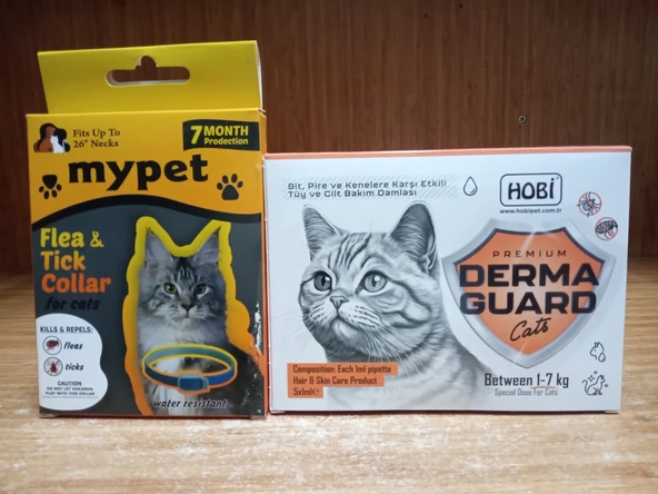 Hobi Derma Guard Kediler İçin Bit Pire Önleyici Ense Damlası 1 Ml X 5 Adet ürün görseli 1