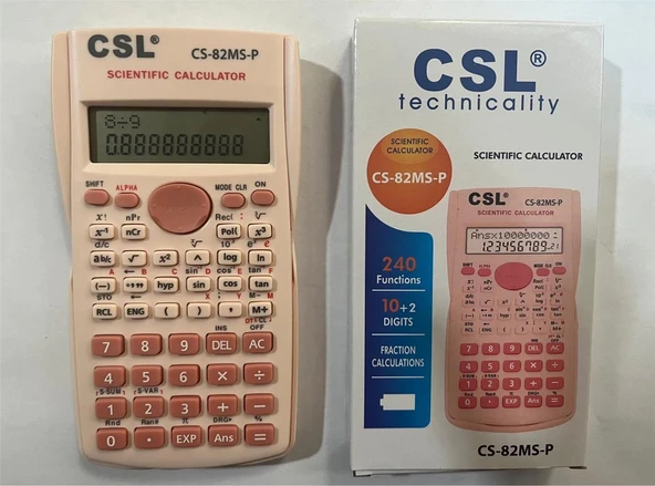 CSL CS-82MS-P Pembe Fonksiyonel Hesap Makinesi ürün görseli 1