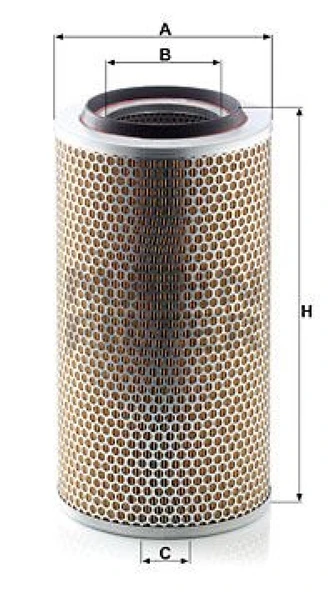 Man Truck Hava Filtresi Dis Man 12.153 12.163 D0824 95> / M-Benz O 403 Rhd 03> - Mann C20325/2 - Resim 1