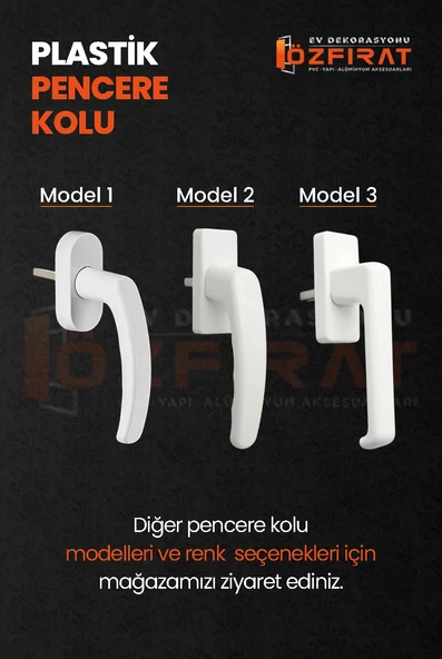 Pimapen PVC Pencere Kolu – Plastik – Beyaz – Model 2 – (10 Adet) - Resim 5