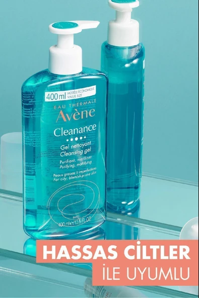 Avene Cleanance Yağlı ve Akneye Eğilimli Ciltler için Matlaştırıcı Etkili Temizleme Jeli 400 ml 2 Adet - Resim 5