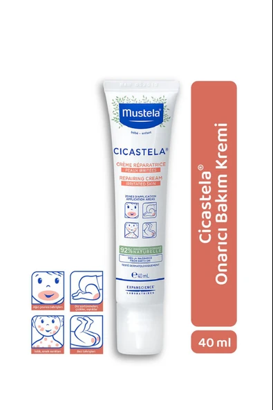 Mustela Cicastela Onarıcı Bebek Bakım Kremi 40 ml 2 Adet - Resim 2