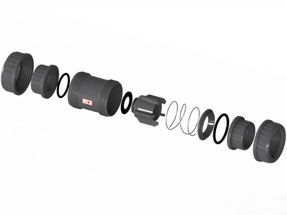 Gemaş Havuz Pvc Yapıştırma Tip Yaylı Çekvalf 75 mm-Pool Check Valve-ToptancıyızBiz - Resim 2