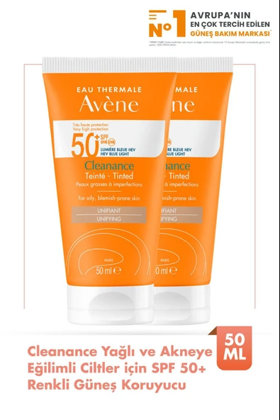 Avene Cleanance Tinted Unifying Spf50+ 50 ml 2 Adet ürün görseli