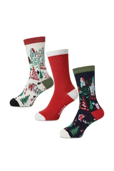 Pine Tree Çok Renkli Unisex 3'lü Çorap ürün görseli