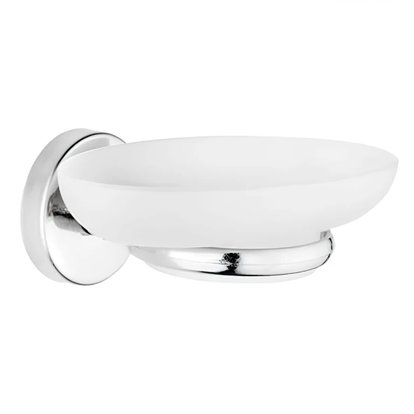 Vidalı Sabunluk Banyo Tuvalet Mutfak İçin Krom Duvar Tipi  Şık Metal Dayanıklı Tasarım Aksesuar - Resim 4