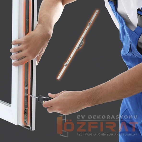 140cm Tek Açılım İspanyolet – PVC Pimapen Kapı Pencere Kilidi – (2 Adet) - Resim 4