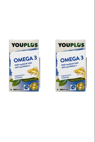 Youplus Omega 3 1000 Mg 30 Kapsül 2 Adet ürün görseli
