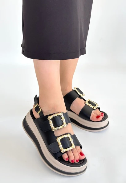 Stan Siyah Cilt Sandalet ürün görseli 1