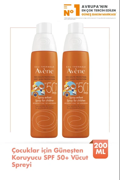 Avene Sun Care Spf 50+ Çocuklar İçin Sprey 200 ml 2 Adet ürün görseli