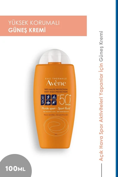 Avene Fluid Sport Güneş Koruyucu Krem Spf+50 100 ml ürün görseli